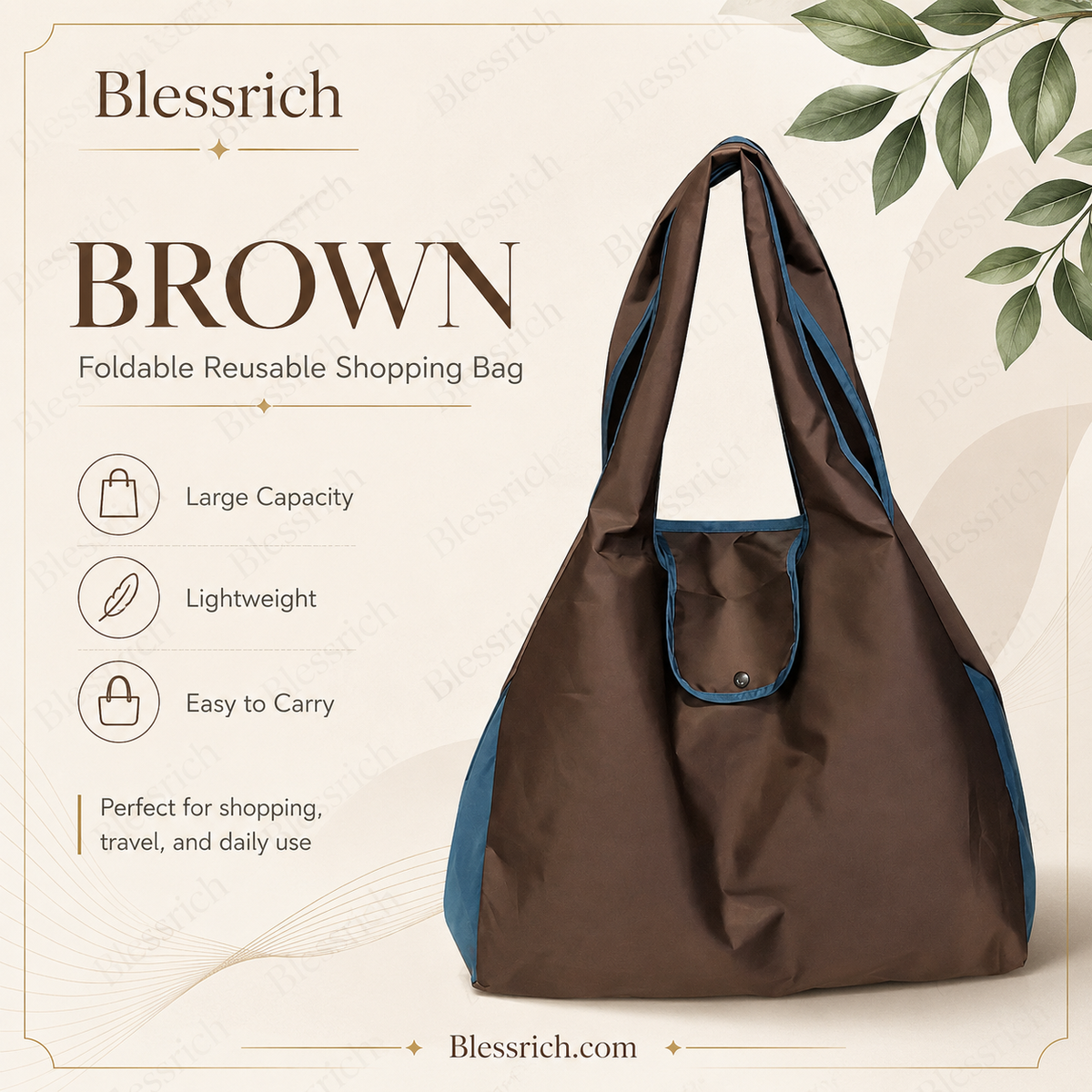 🔥Last Day Buy 1 Get 1 Free $ 14.99 Each🛍️ Foldable Reusable Shopping Bag – Large Capacity, Lightweight & Washable