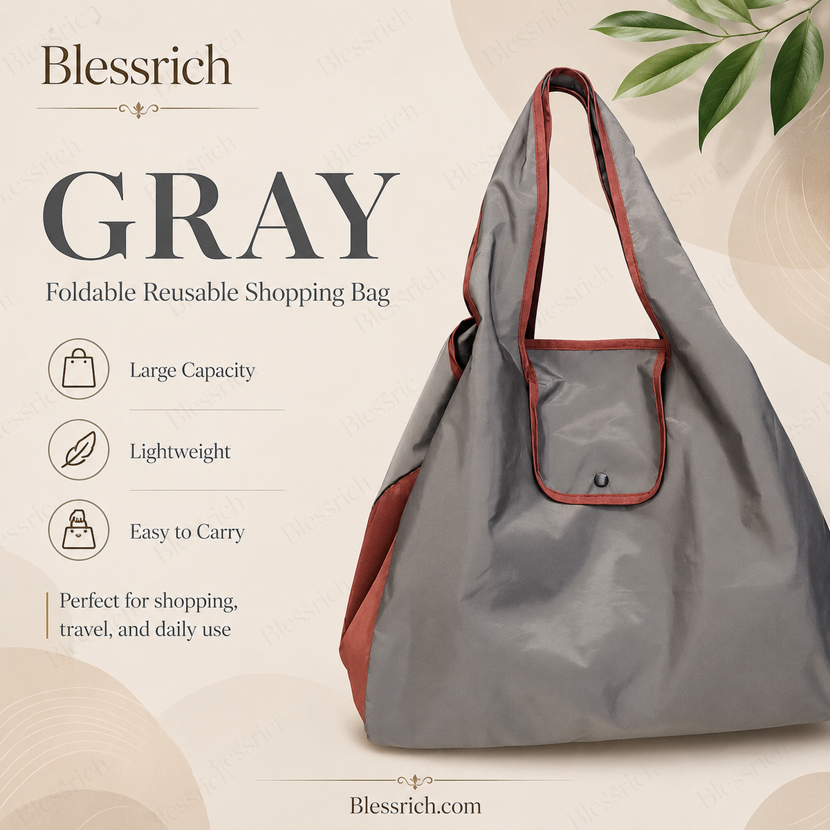 🔥Last Day Buy 1 Get 1 Free $ 14.99 Each🛍️ Foldable Reusable Shopping Bag – Large Capacity, Lightweight & Washable