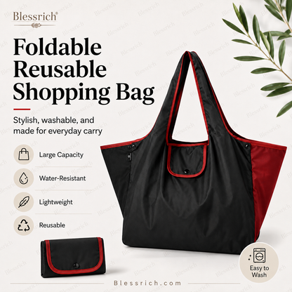 🔥Last Day Buy 1 Get 1 Free $ 14.99 Each🛍️ Foldable Reusable Shopping Bag – Large Capacity, Lightweight & Washable