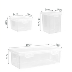 Moisture-Proof Transparent PP Spice Storage Containers with Snap-Lock Lid, Stackable Kitchen Seasoning & Dry Food Organizer