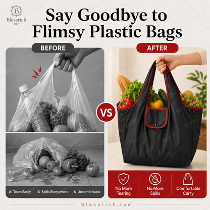 🔥Last Day Buy 1 Get 1 Free $ 14.99 Each🛍️ Foldable Reusable Shopping Bag – Large Capacity, Lightweight & Washable