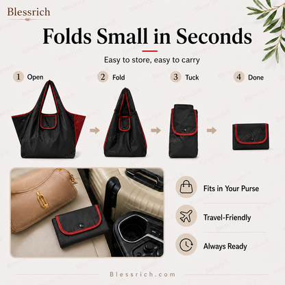 🔥Last Day Buy 1 Get 1 Free $ 14.99 Each🛍️ Foldable Reusable Shopping Bag – Large Capacity, Lightweight & Washable