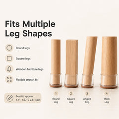ClearGuard Chair Leg Protectors a pack of 8pcs