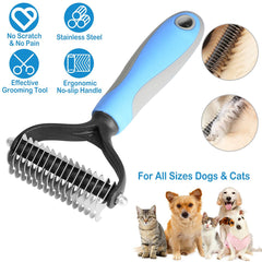 Cavaunory™ 2-in-1 Gentle Dematting & Deshedding Brush for Dogs & Cats