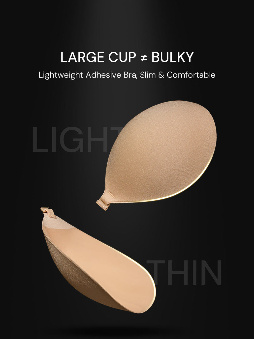 Cavaunory Magic Padded Sticky Bra - Patented Sticky Fashion Bra Inserts