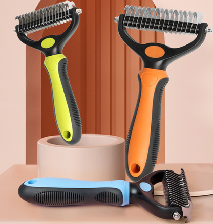 Cavaunory™ 2-in-1 Gentle Dematting & Deshedding Brush for Dogs & Cats