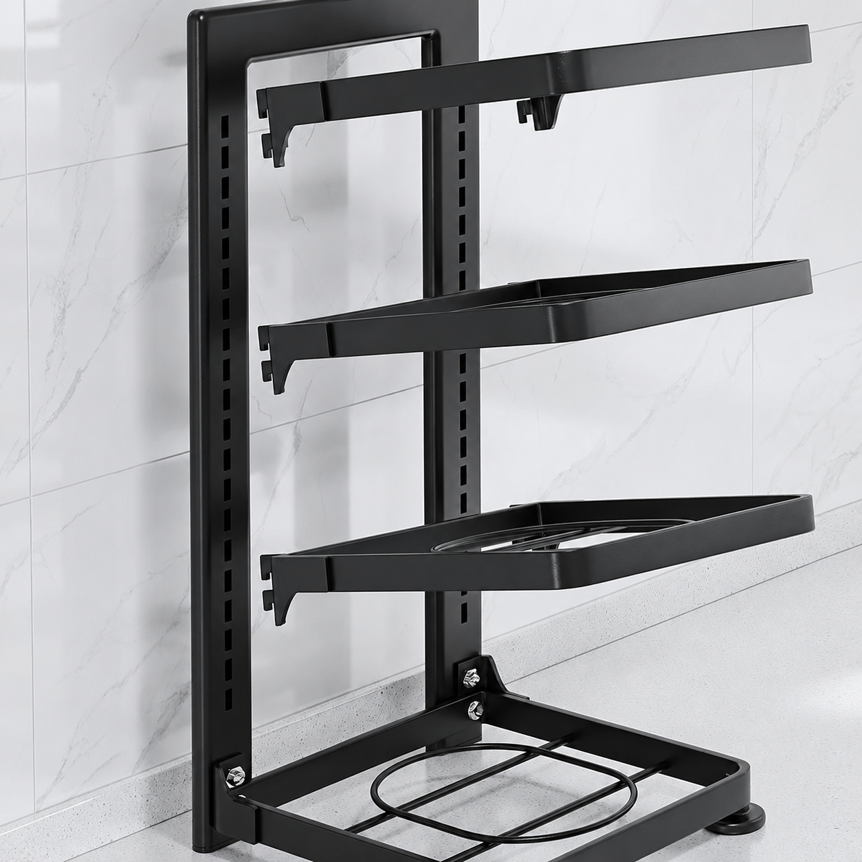 Adjustable Kitchen Pot & Pan Storage Rack