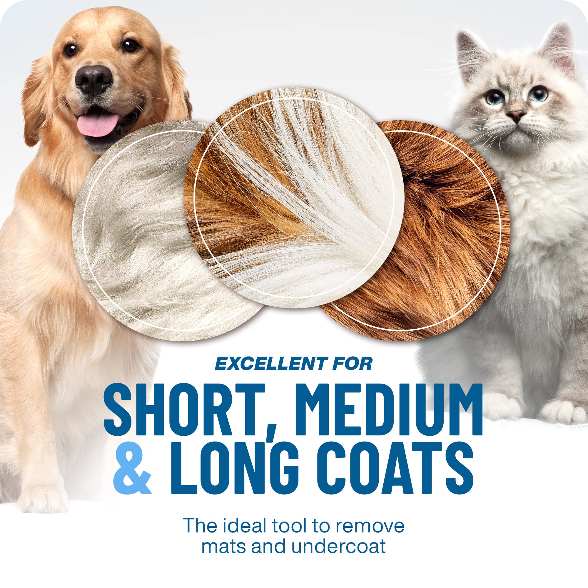 Cavaunory™ 2-in-1 Gentle Dematting & Deshedding Brush for Dogs & Cats