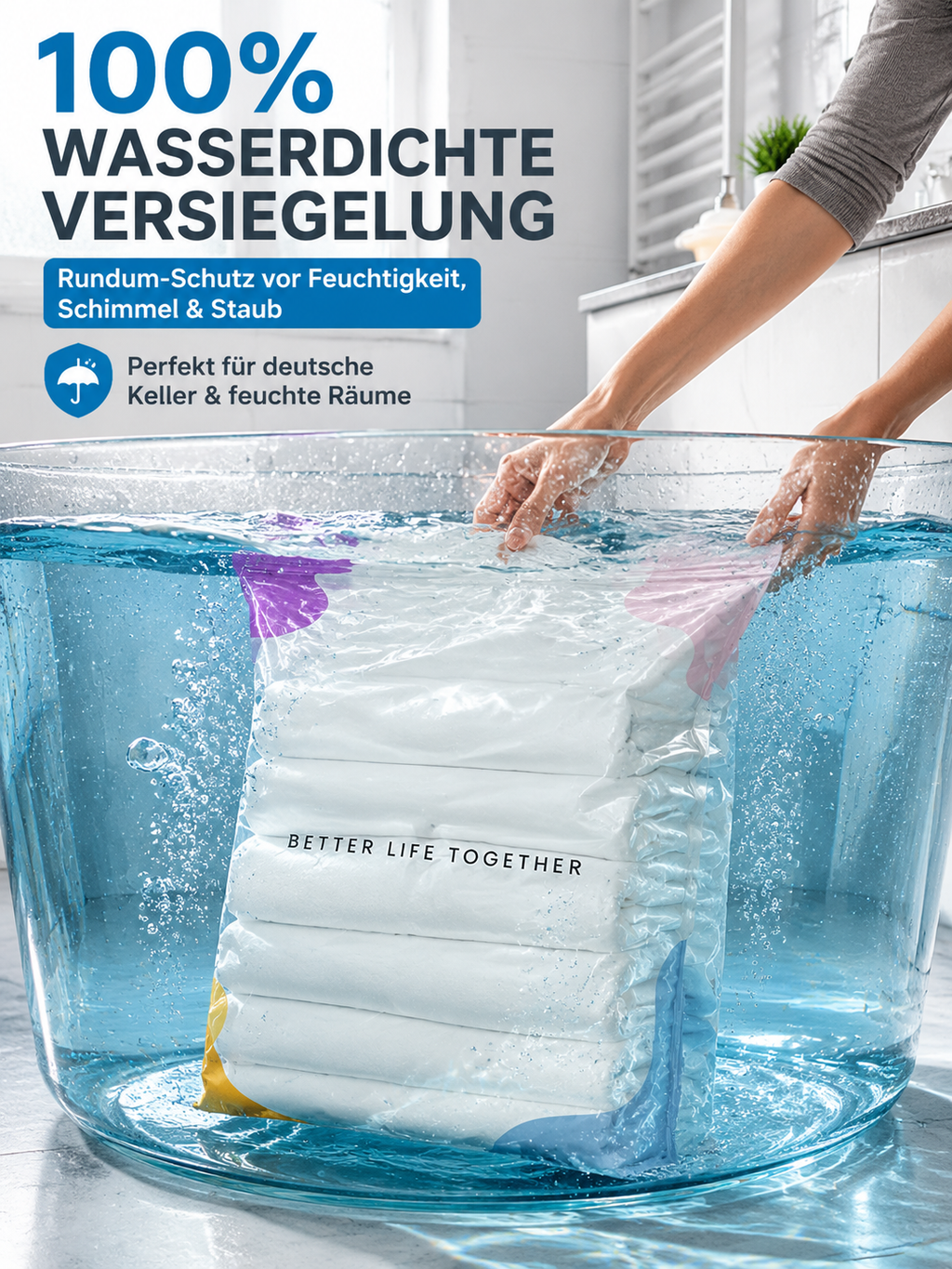 TÜV-Certified 3D Vacuum Storage Bags – Save Up to 70% Space with Extra-Thick Tear-Resistant Protection