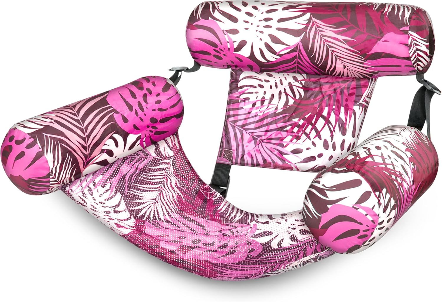 SLOOSH Pool Floats Chairs Adult,Inflatable Pool Lounge,Plant Pattern Floating Mat Hammock,Blow up Water Chairs Noodles rafts for Party Summer Water Beach Fun
