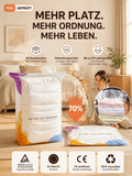 TÜV-Certified 3D Vacuum Storage Bags – Save Up to 70% Space with Extra-Thick Tear-Resistant Protection