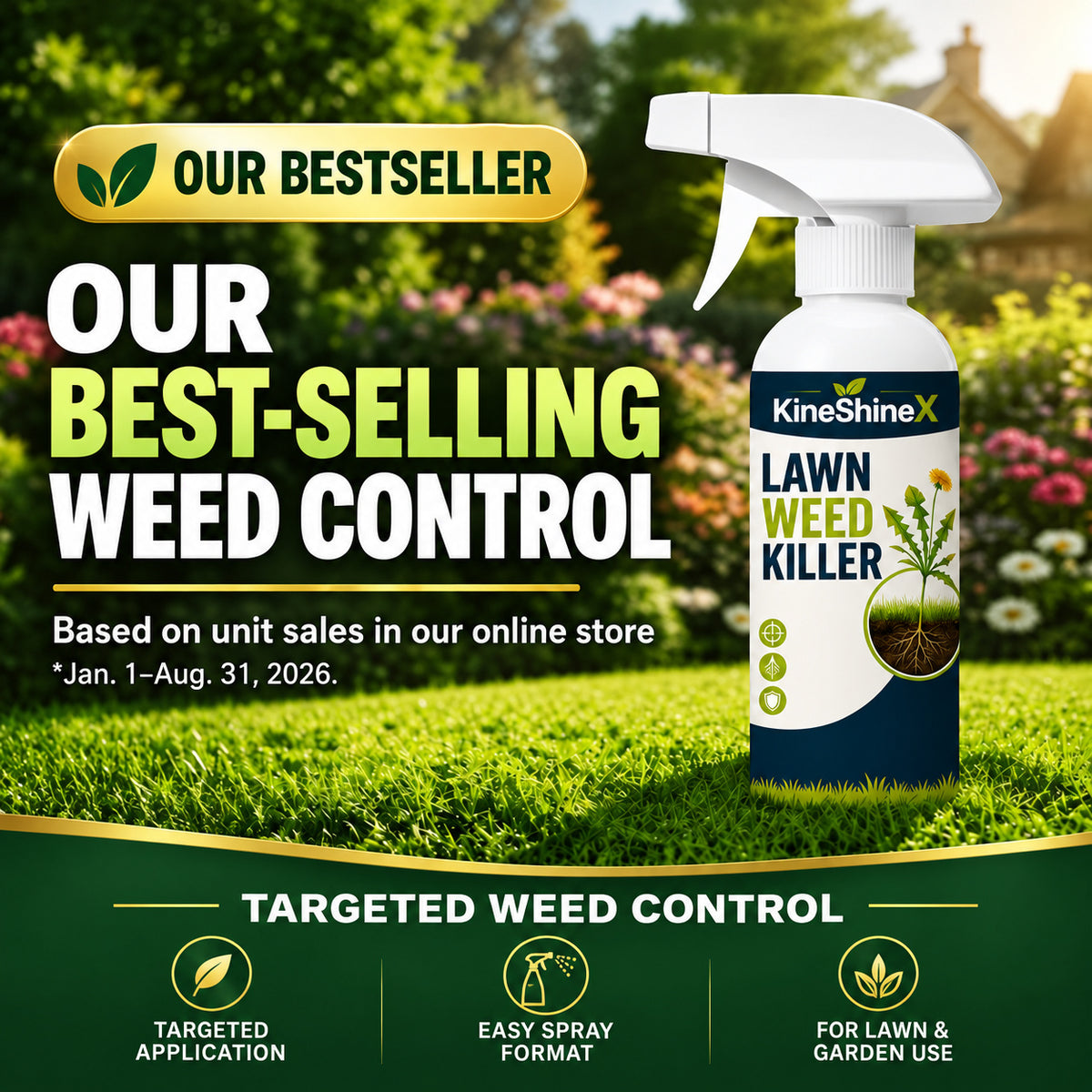 [Easy & Stress-Free Yard Cleanup] Domestic Weed Killer Spray | Fast-Acting Root Remover for Garden, Patio & Driveway