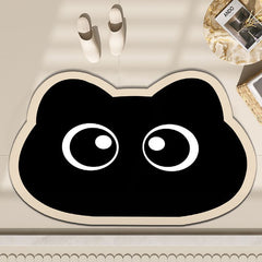 Cute Cat-Shaped Soft Diatom Bath Mat