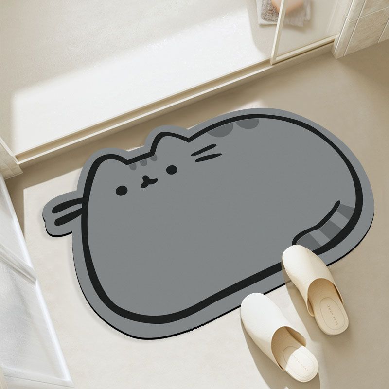 Cute Cat-Shaped Soft Diatom Bath Mat