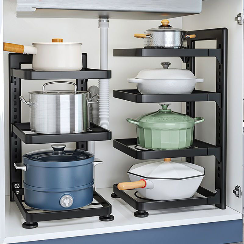 Adjustable Kitchen Pot & Pan Storage Rack