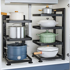Adjustable Kitchen Pot & Pan Storage Rack