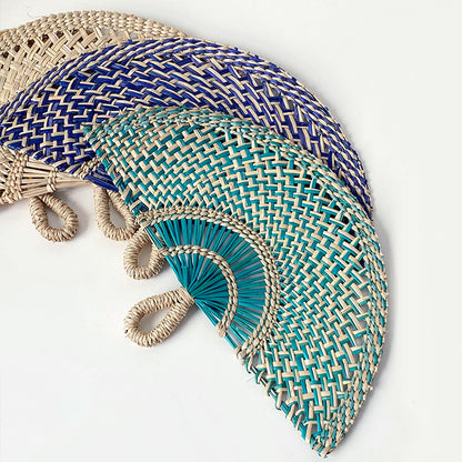 Handwoven Seagrass Wall Fan Décor – Vietnamese-Inspired Boho Wall Hanging for Home, Hotel, Café & Studio Styling
