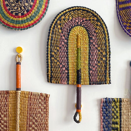 Handwoven Seagrass Wall Fan Décor – Vietnamese-Inspired Boho Wall Hanging for Home, Hotel, Café & Studio Styling