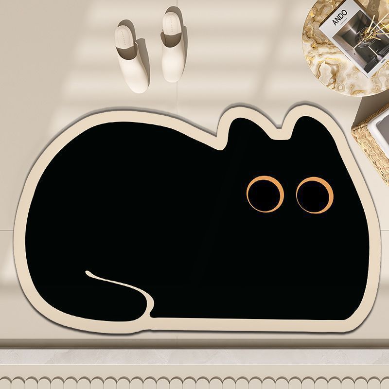 Cute Cat-Shaped Soft Diatom Bath Mat