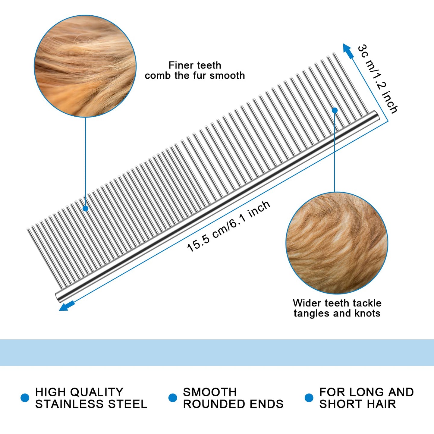 Cavaunory™ 2-in-1 Gentle Dematting & Deshedding Brush for Dogs & Cats