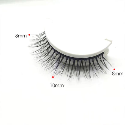 Reusable Self-Adhesive False Eyelashes – 3-Pair Glue-Free Lash Set