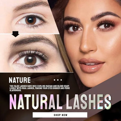 Reusable Self-Adhesive False Eyelashes – 3-Pair Glue-Free Lash Set