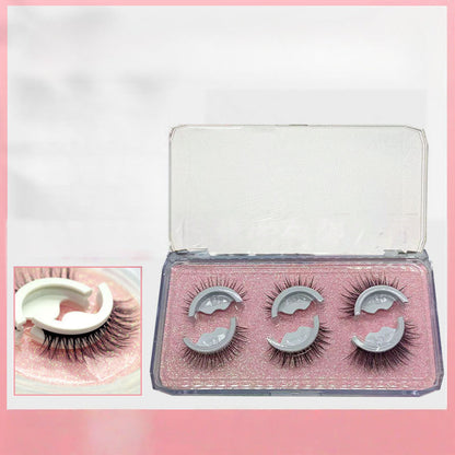 Reusable Self-Adhesive False Eyelashes – 3-Pair Glue-Free Lash Set