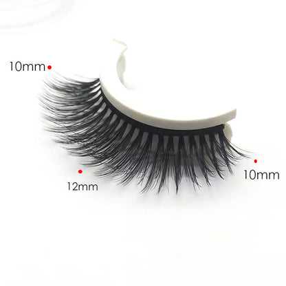 Reusable Self-Adhesive False Eyelashes – 3-Pair Glue-Free Lash Set