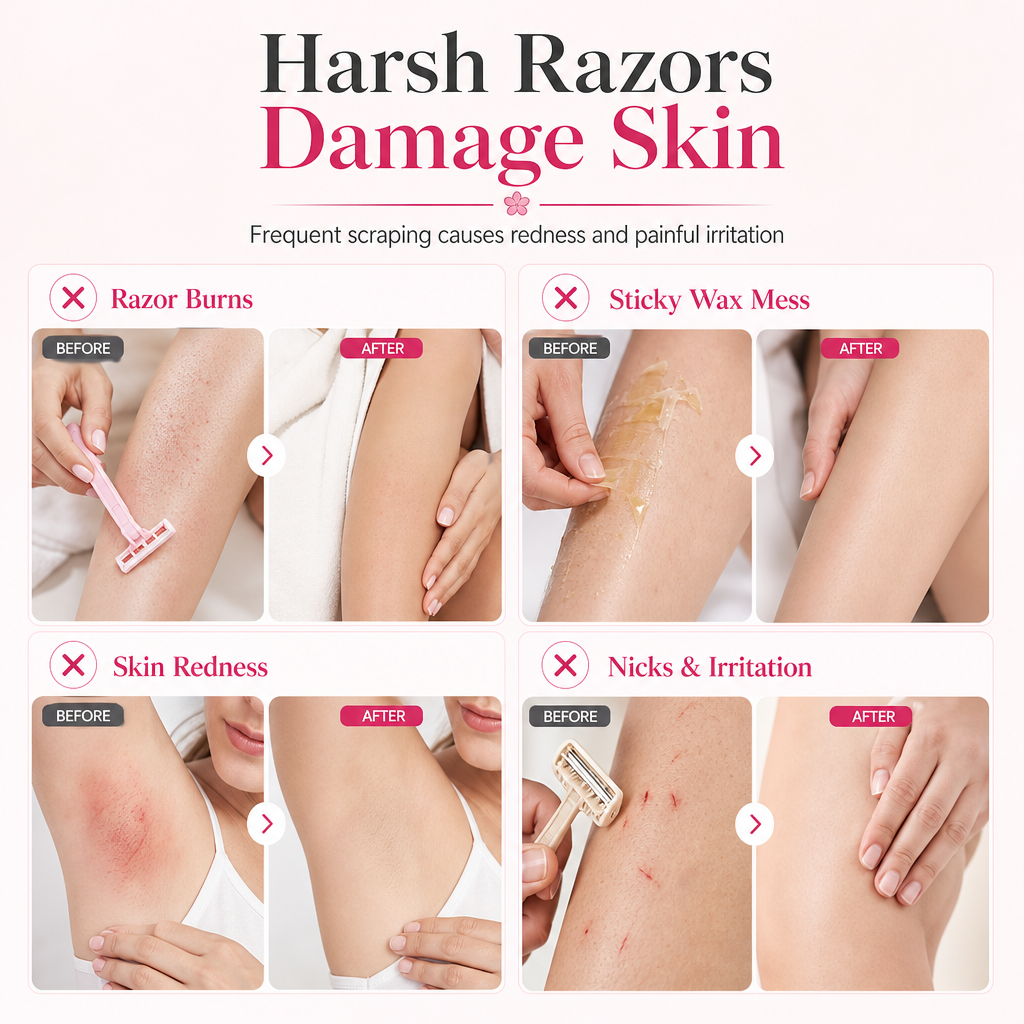 Gentle Smooth Roll-On Body Hair Removal Cream – Painless & Fast Acting, Perfect for Legs, Arms & Sensitive Skin
