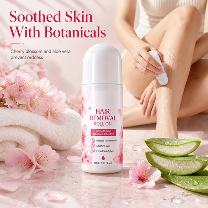 Gentle Smooth Roll-On Body Hair Removal Cream – Painless & Fast Acting, Perfect for Legs, Arms & Sensitive Skin